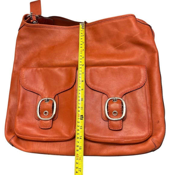 Coach vintage y2k F13356 RARE bleaker XL hobo bag orange rust burnt sienna - Picture 16 of 16
